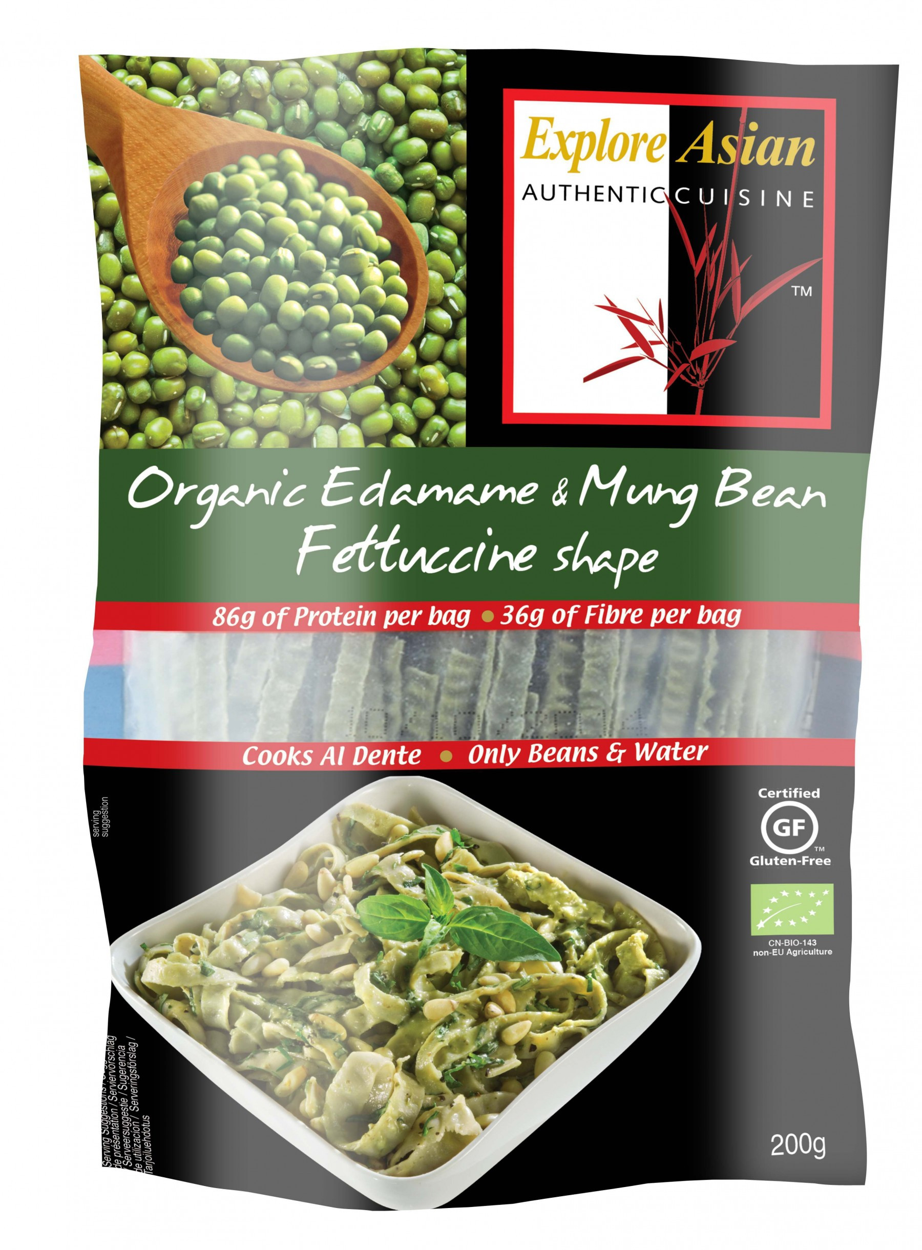 Explore Asian Organic Edamame Spaghetti
 Explore Asian Organic Edamame & Mung Bean Fettuccine 200g