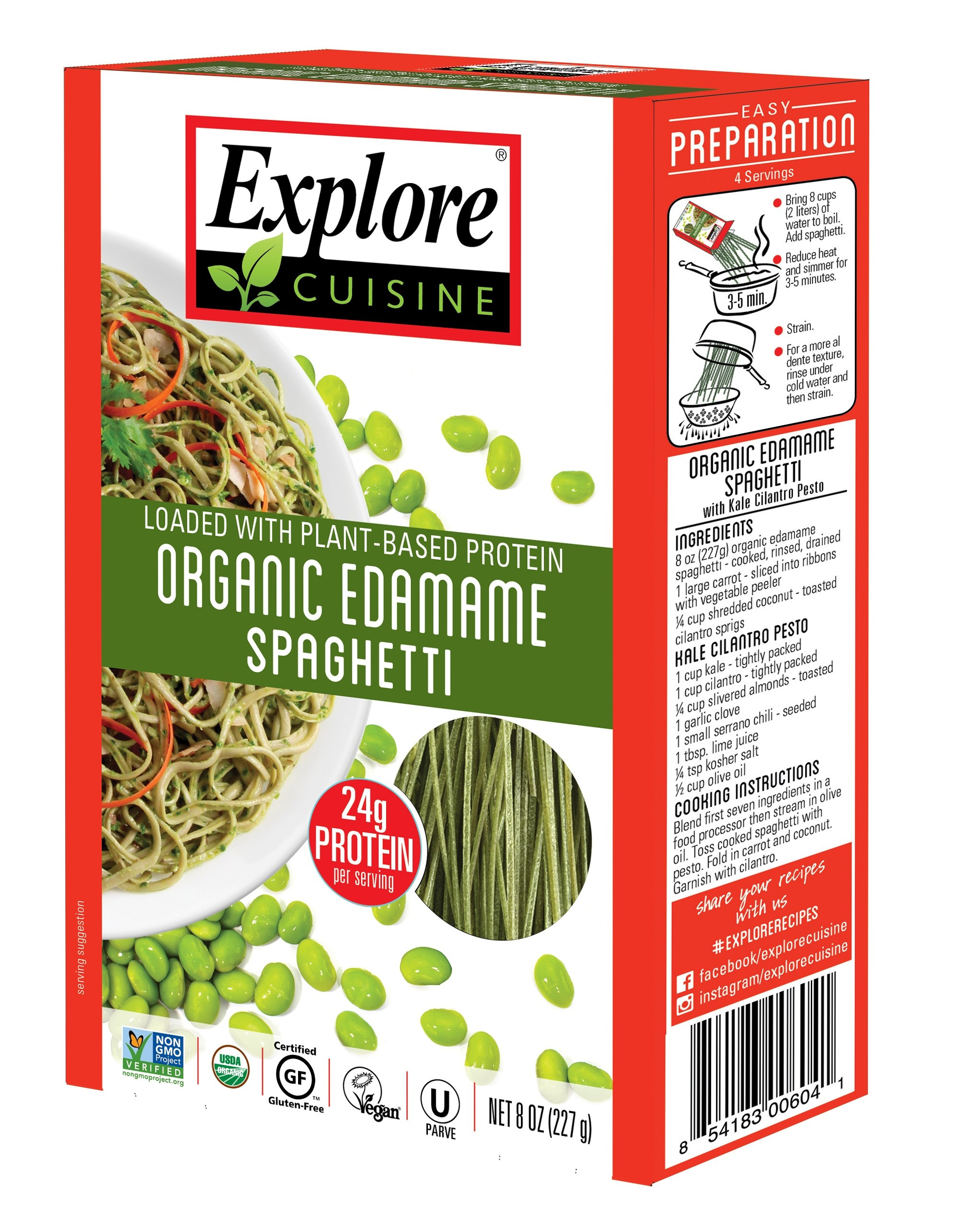 Explore Cuisine Organic Edamame Spaghetti
 ORGANIC Edamame spaghetti BEAN PASTAS PRODUCTS