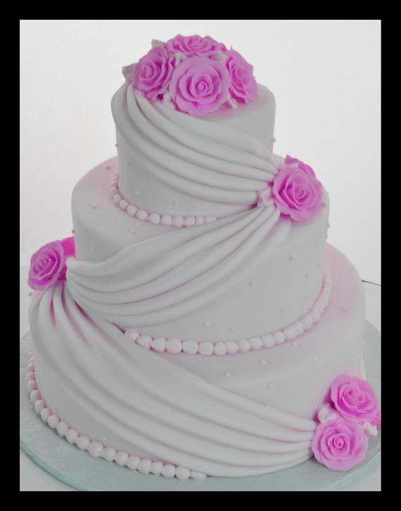 Fake Wedding Cakes For Display
 Three Tier Fondant Faux Wedding Cake Faux by