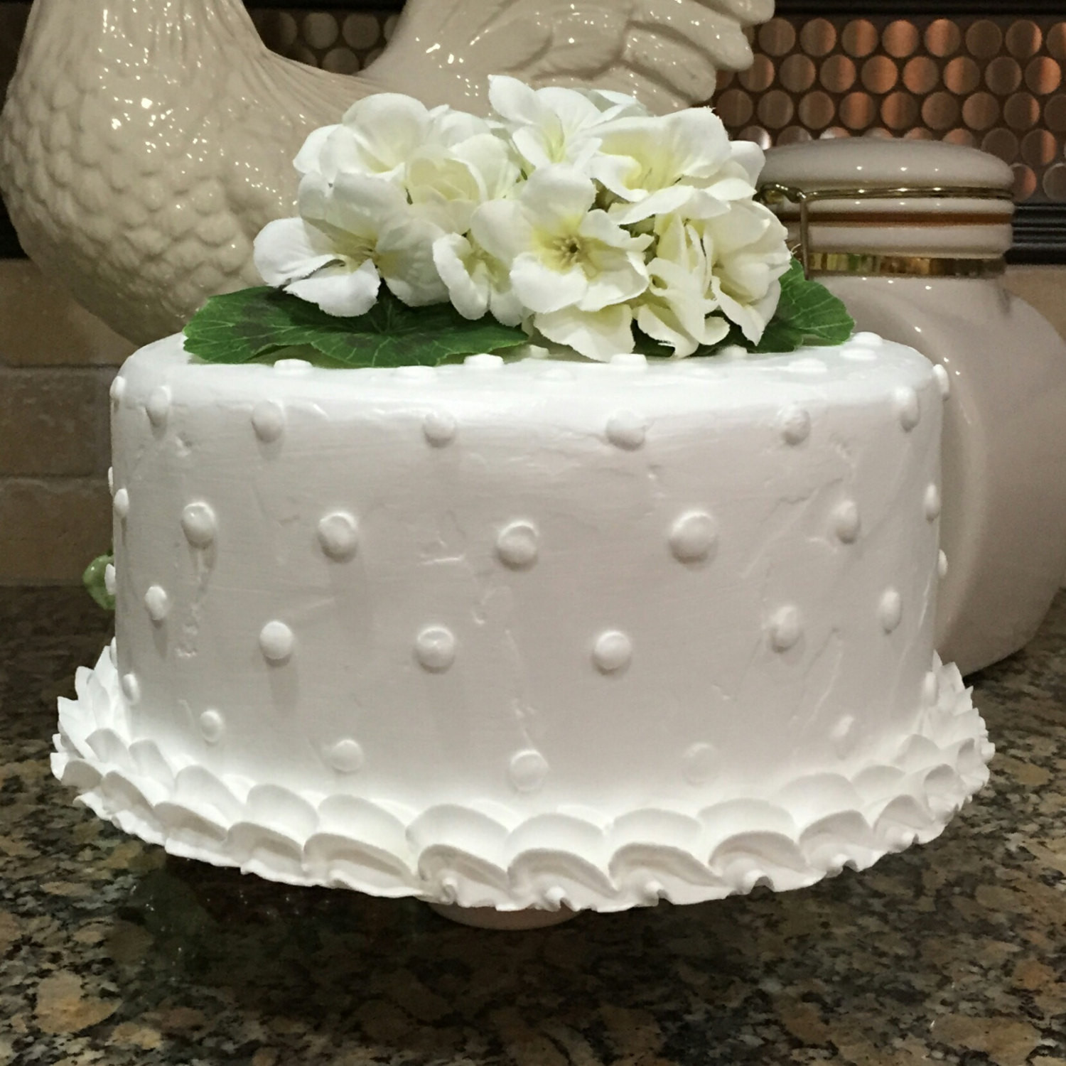 Fake Wedding Cakes For Display
 Artificial Cake Faux Cake Artificial Modern White Dot