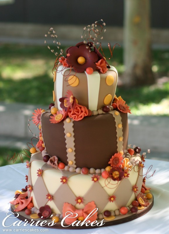 Fall Color Wedding Cakes
 Ava