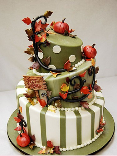 Fall Themed Wedding Cakes
 Autumn Wedding Cakes