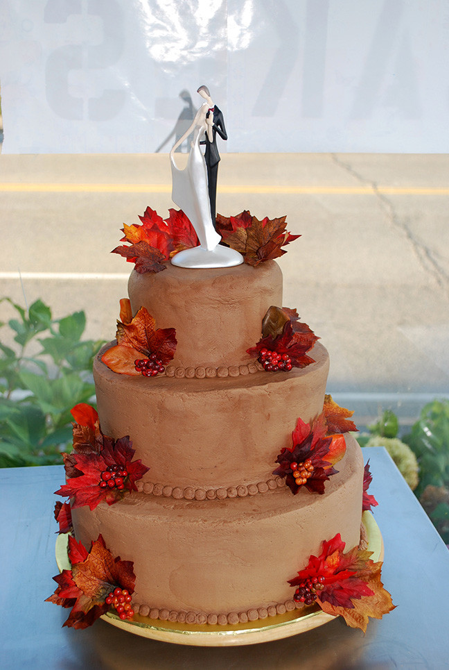 Fall Wedding Cakes With Leaves
 Cake Portfolio