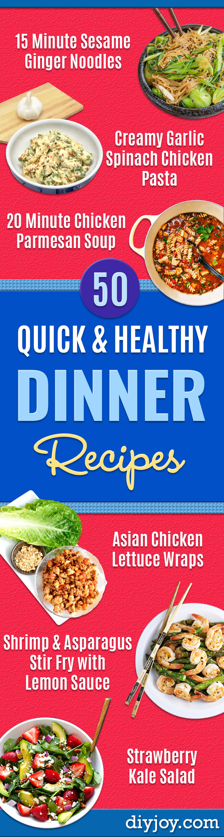 Fast And Healthy Dinners
 50 Quick and Healthy Dinner Recipes Easy
