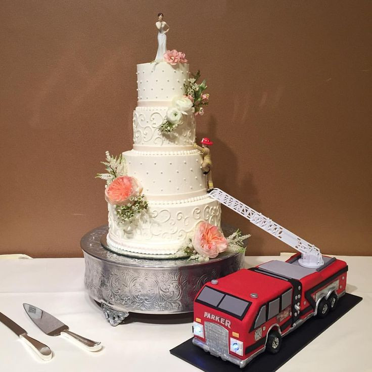 Fire Truck Wedding Cakes
 Best 25 Firefighter grooms cake ideas on Pinterest