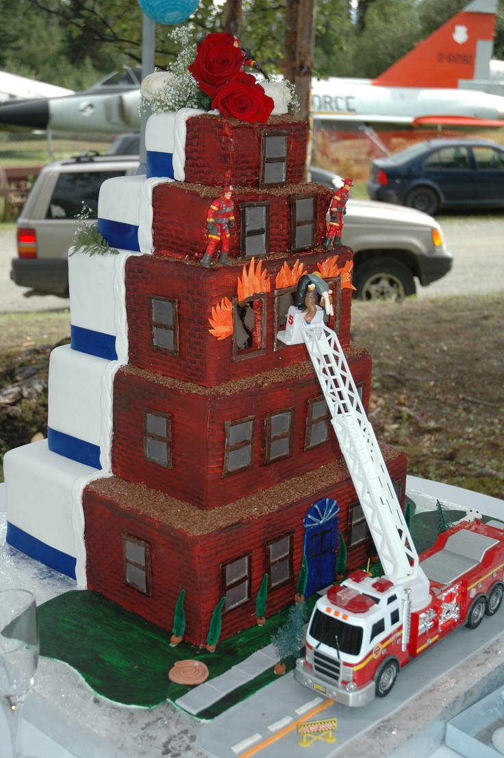 Fire Truck Wedding Cakes
 34 best fire fighter wedding images on Pinterest