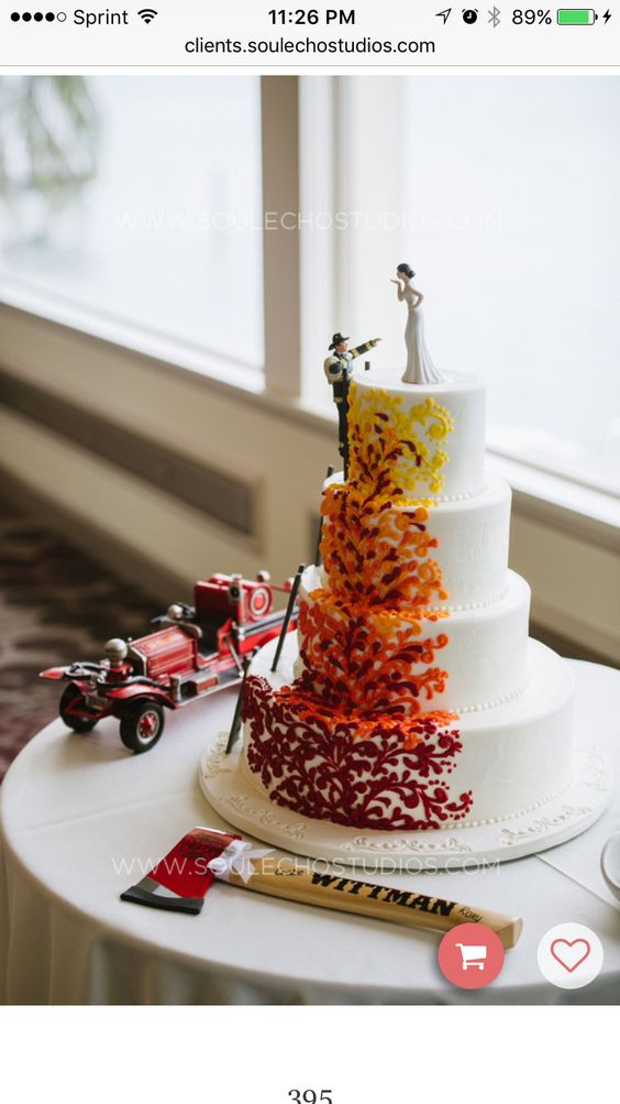 Firefighter Wedding Cakes
 Firefighter wedding cake