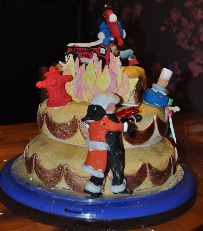 Firefighter Wedding Cakes
 Wedding Cake Firefighter Side by JesseSaphir on DeviantArt