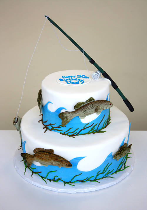 Fishing Themed Wedding Cakes
 Fishing themed wedding cakes idea in 2017
