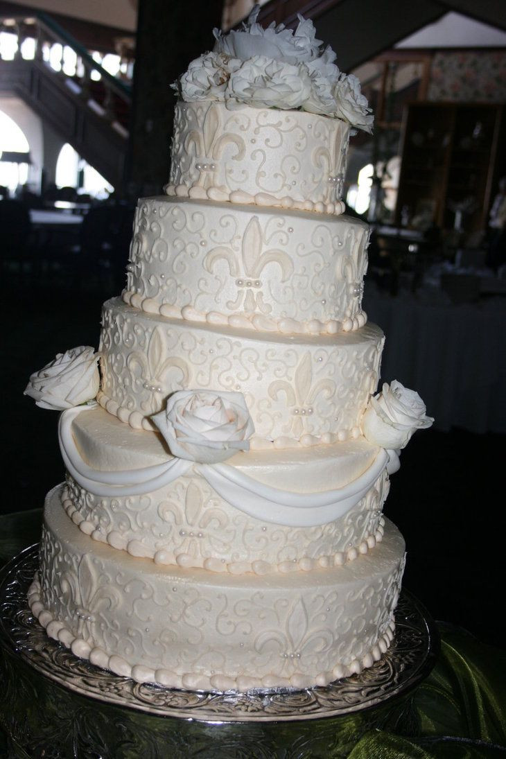 Fleur De Lis Wedding Cakes
 21 best images about Wedding cakes buttercream fleur de
