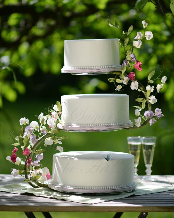 Floating Cake Stand Wedding Cakes
 11 Floating Cake Stand Wedding Cakes 2 Tier