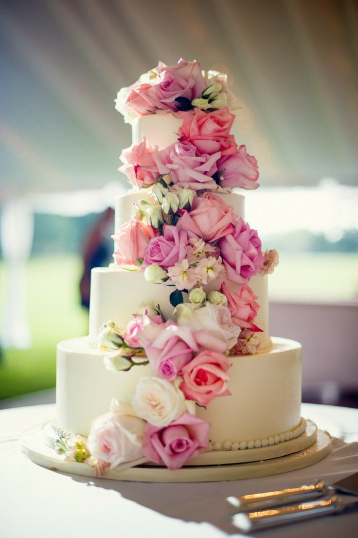 Floral Wedding Cakes
 Real Roses Flower Wedding Cake Mega wedding
