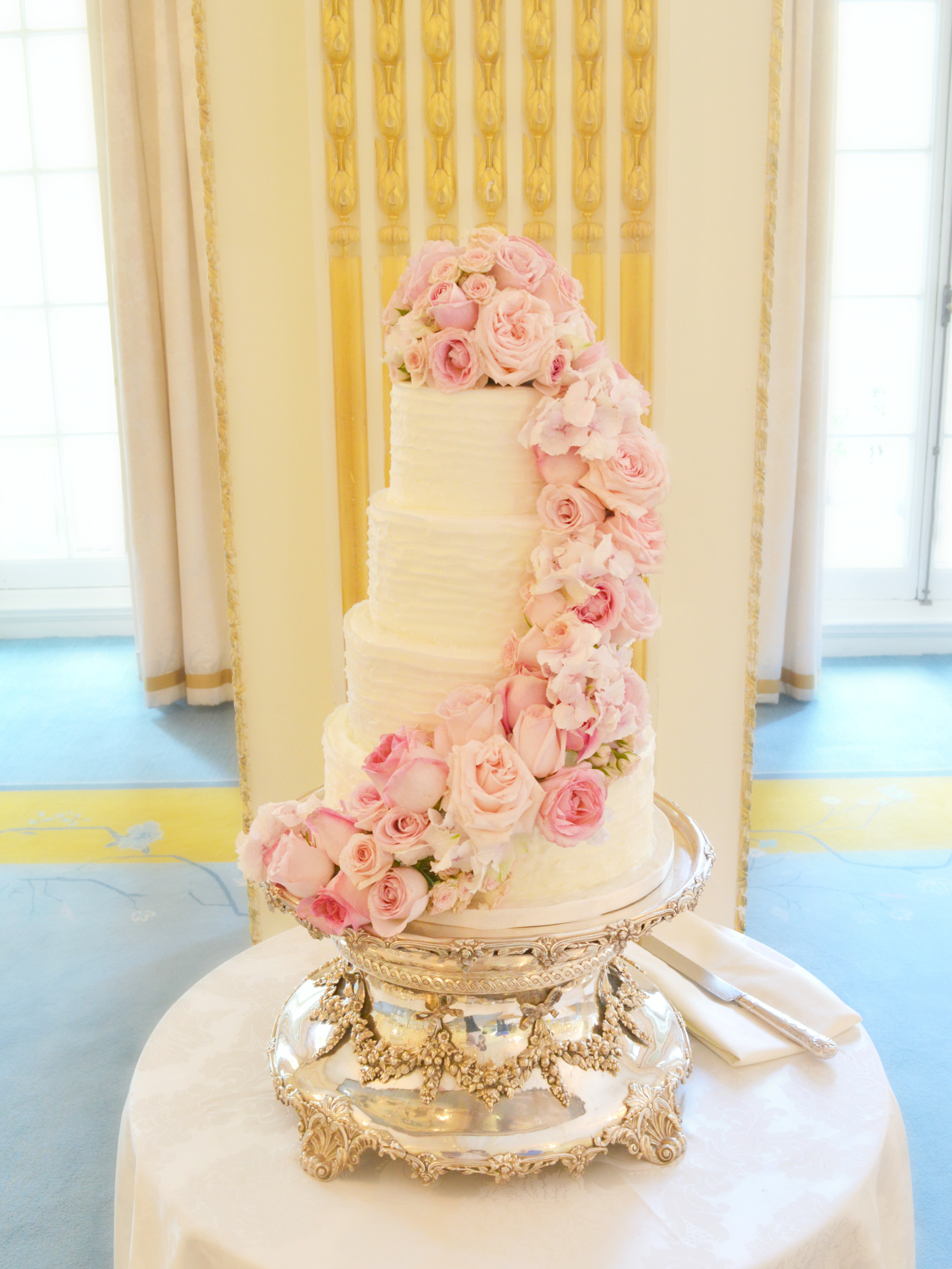Floral Wedding Cakes
 Pink Cascade Floral Wedding Cake at Mandarin Oriental