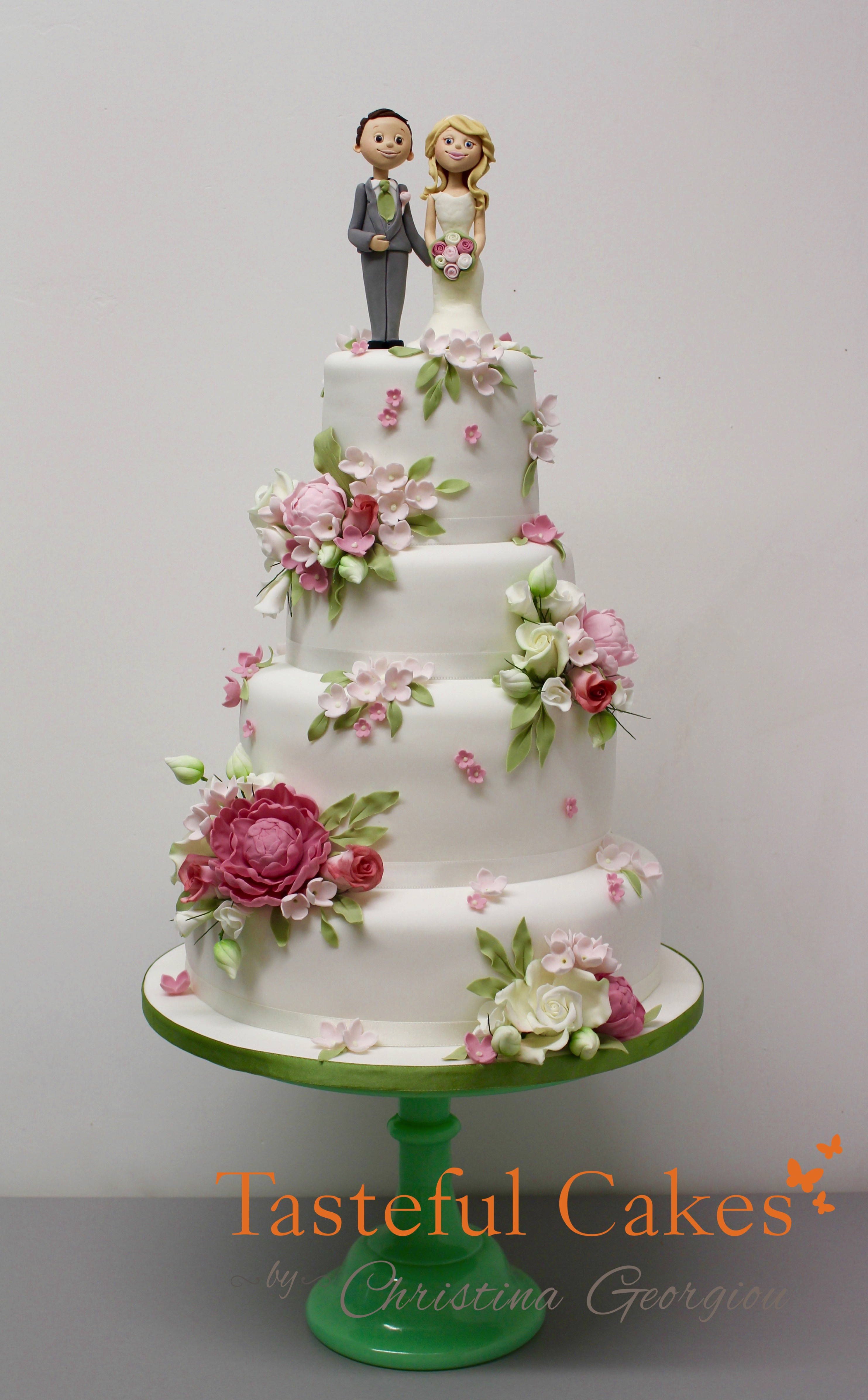 Floral Wedding Cakes
 Tasteful Cakes By Christina Georgiou