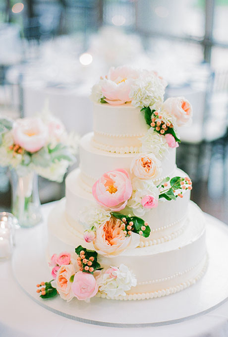 Floral Wedding Cakes
 Spring Inspired Wedding Cake with Fresh Flowers