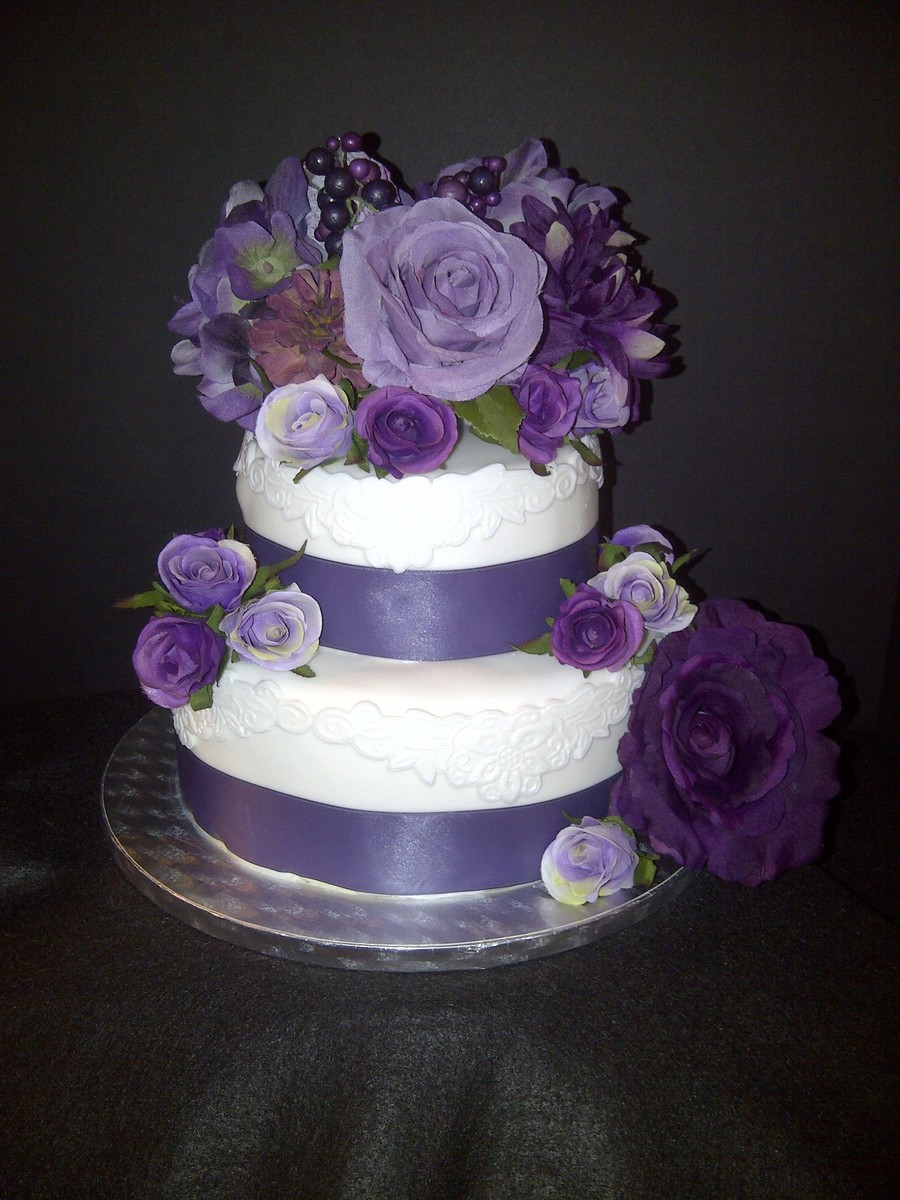 Flowers For Wedding Cakes Artificial
 Wedding Cake With Silk Flowers Vanilla Cake With Swiss