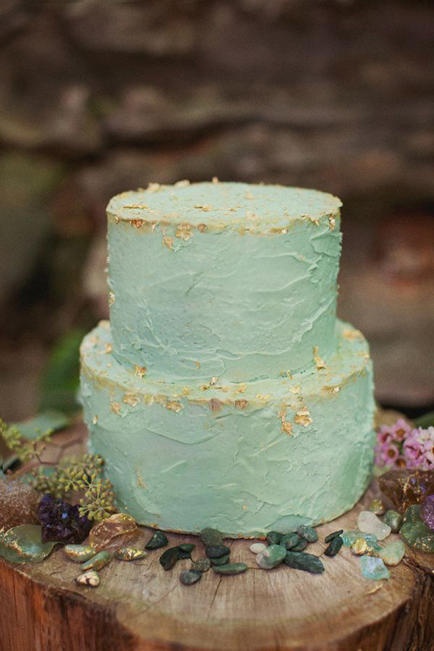 Foam Wedding Cakes
 Sea foam Teal & Antique Gold Wedding Inspiration