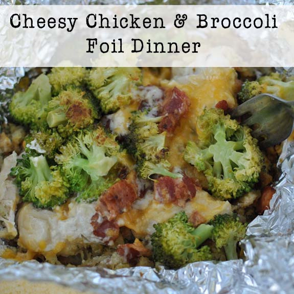 Foil Dinners Camping
 Cheesy Chicken and Broccoli Foil Dinner