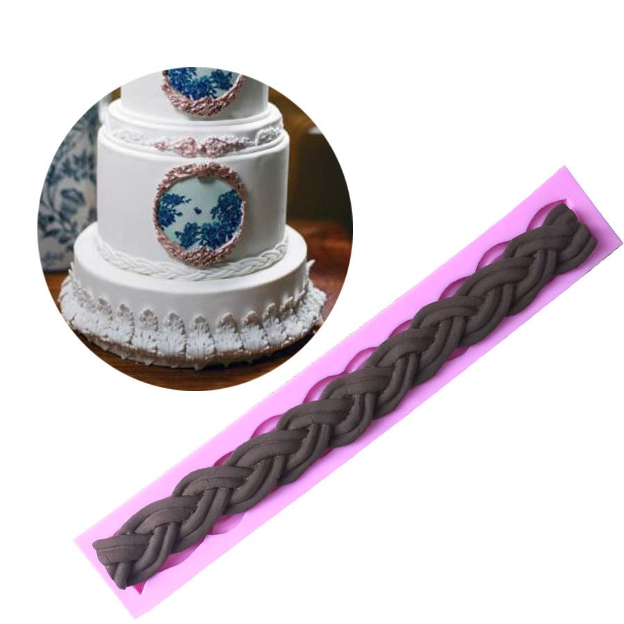 Fondant Molds For Wedding Cakes
 Aliexpress Buy Silicone Cake Mold 1pcs Weave