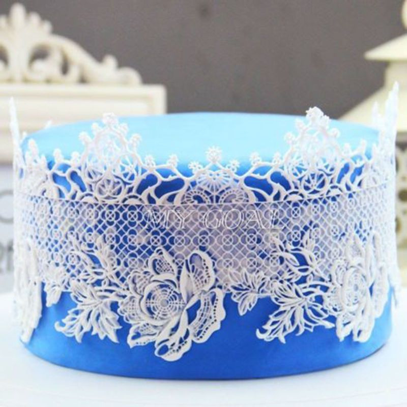 Fondant Molds For Wedding Cakes
 Flower Silicone Fondant Lace Mould Cake Decor Bake