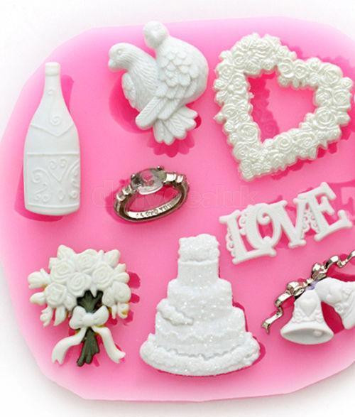 Fondant Molds For Wedding Cakes
 3D Silicone Wedding Cake Fondant Mold Soap Chocolate