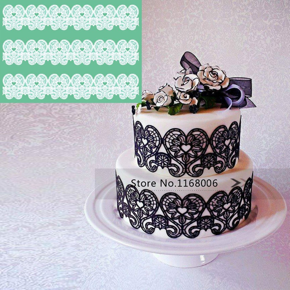 Fondant Molds For Wedding Cakes
 Aliexpress Buy Silicone Lace Mold Silicone Cake Mold
