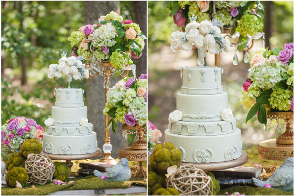 Forest Wedding Cakes
 Enchanted Forest Bridal Shoot Pretty My Party