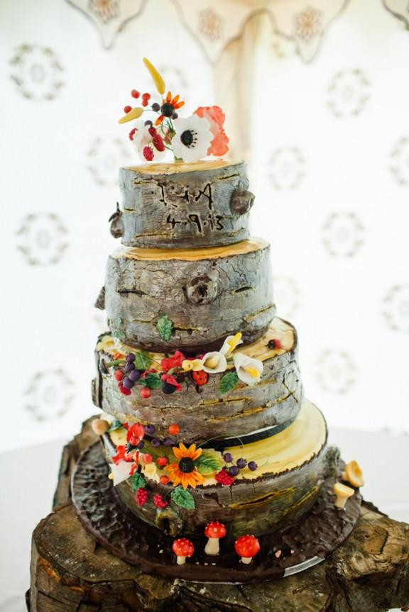 Forest Wedding Cakes
 Eco And Natural Forest Wedding Abigail & Lisa Weddbook