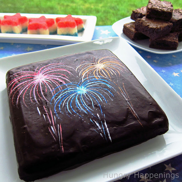 Fourth Of July Brownies
 Add some fireworks to your brownies this 4th of July