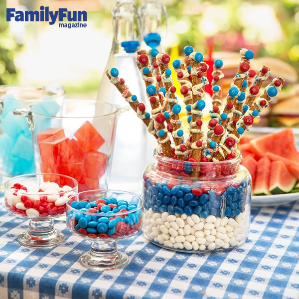 Fourth Of July Pretzels
 Some Family Fun Fourth of July Pretzel Sticks Edible