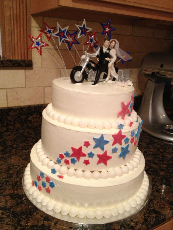Fourth Of July Wedding Cakes
 4th of July themed wedding cake