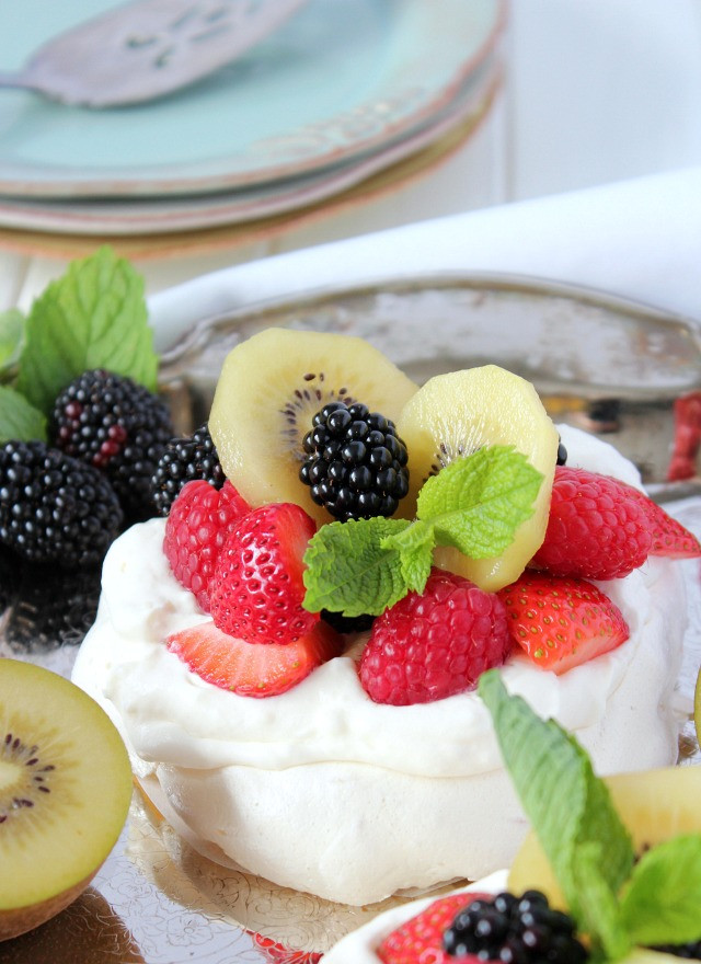 Fresh Fruit Desserts For Summer
 Mini Pavlova with Summer Fresh Fruit Satori Design for