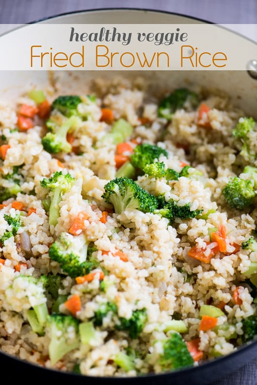 Fried Rice Healthy
 Healthy Brown Fried Rice Recipe with Broccoli Ve ables