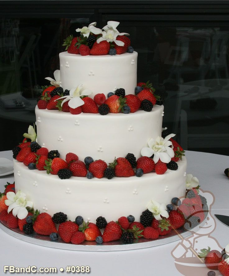 Fruit Wedding Cakes
 Design W 0388 Butter Cream Wedding Cake