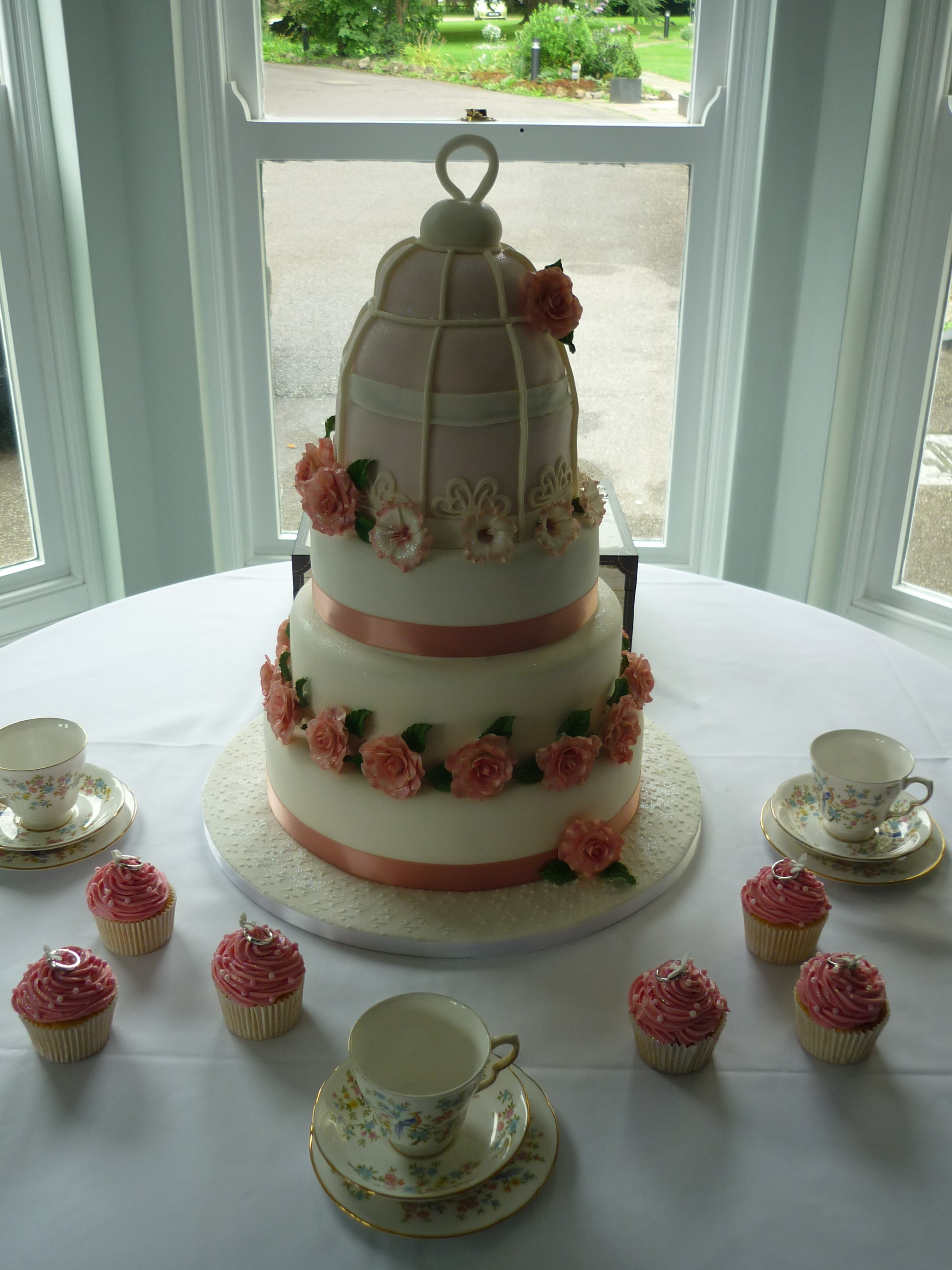 Frys Wedding Cakes
 Birdcage on a stand wedding cake