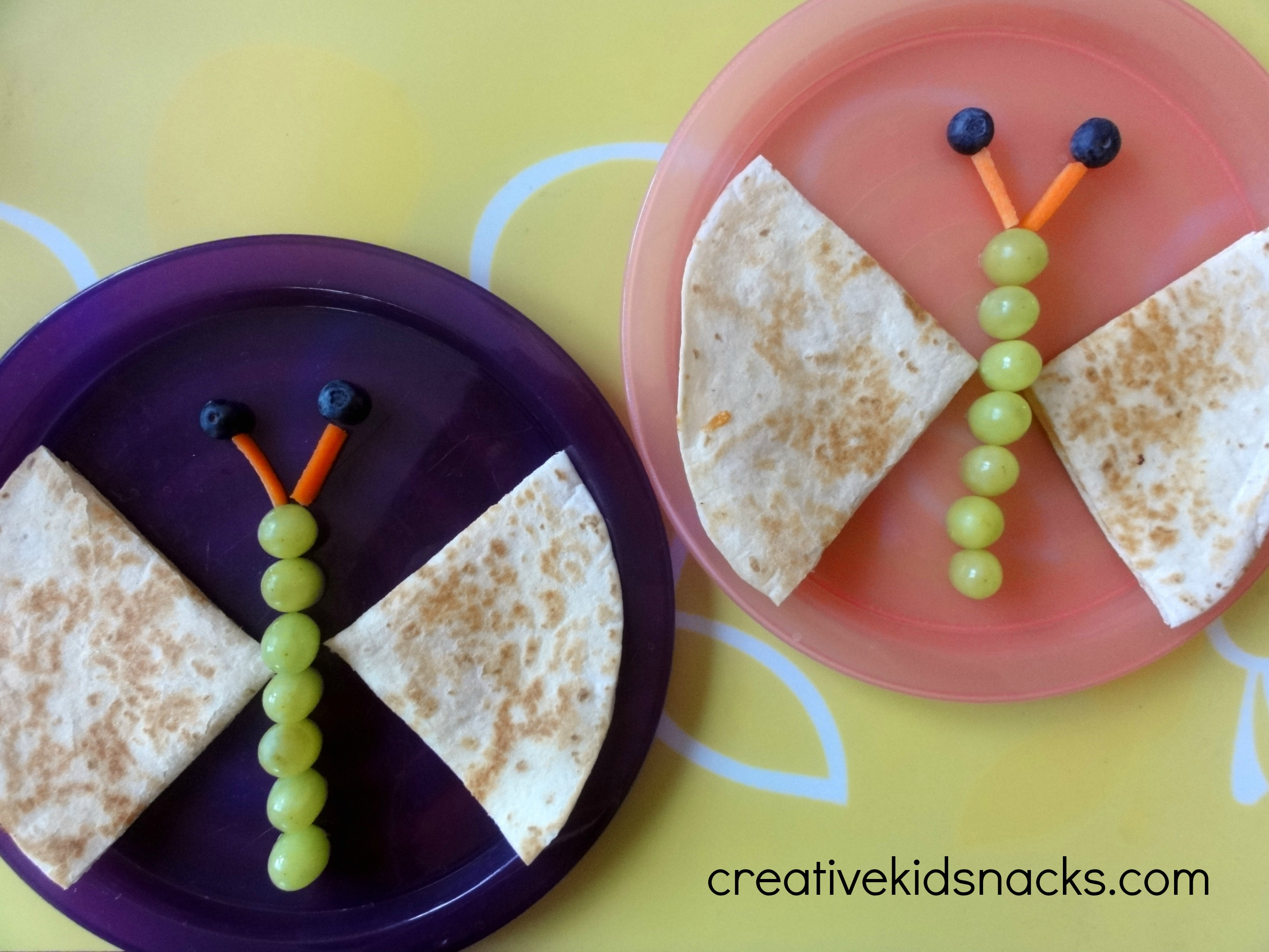 Fun Healthy Snacks
 Butterfly Quesadilla Weekly Kids Co op