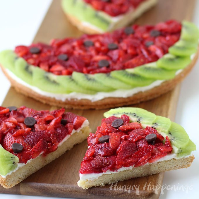Fun Summer Desserts
 Strawberry Kiwi Fruit Pizza Watermelon Hungry Happenings
