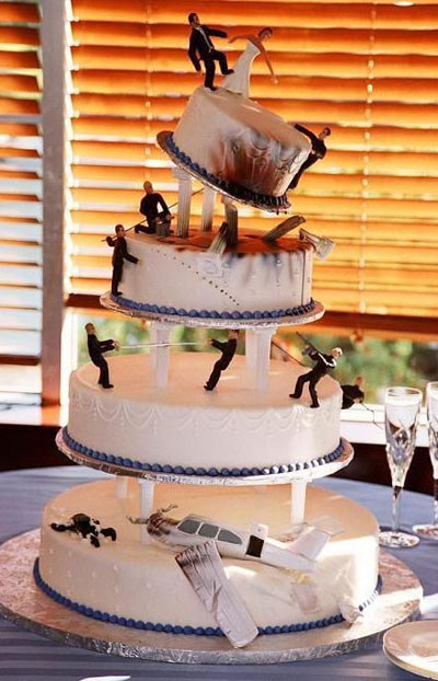 Fun Wedding Cakes
 wedding cake toppers Funny Fishing Wedding Cake Toppers