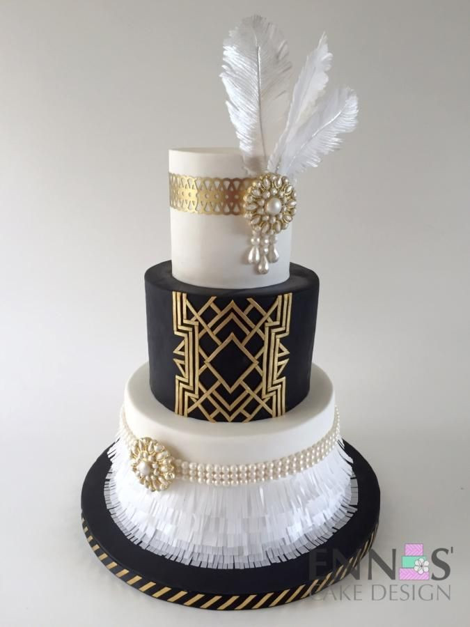 Gatsby Wedding Cakes
 Great Gatsby Cake by Irina Ennas Cake Design