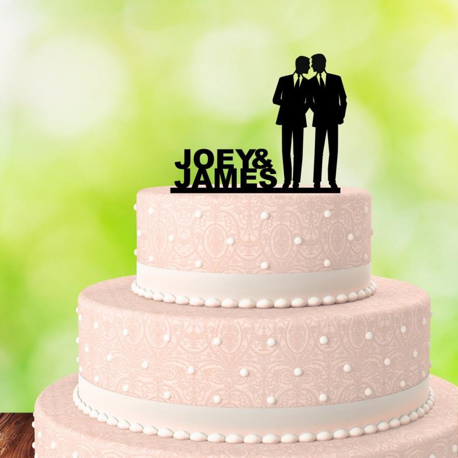 Gay Wedding Cakes
 Gay Cake Topper His And His Gay Wedding Cake Topper