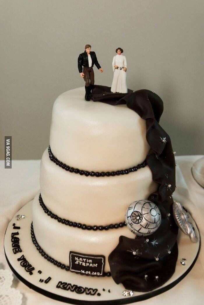 Geek Wedding Cakes
 Best 25 Star wars wedding cake ideas on Pinterest