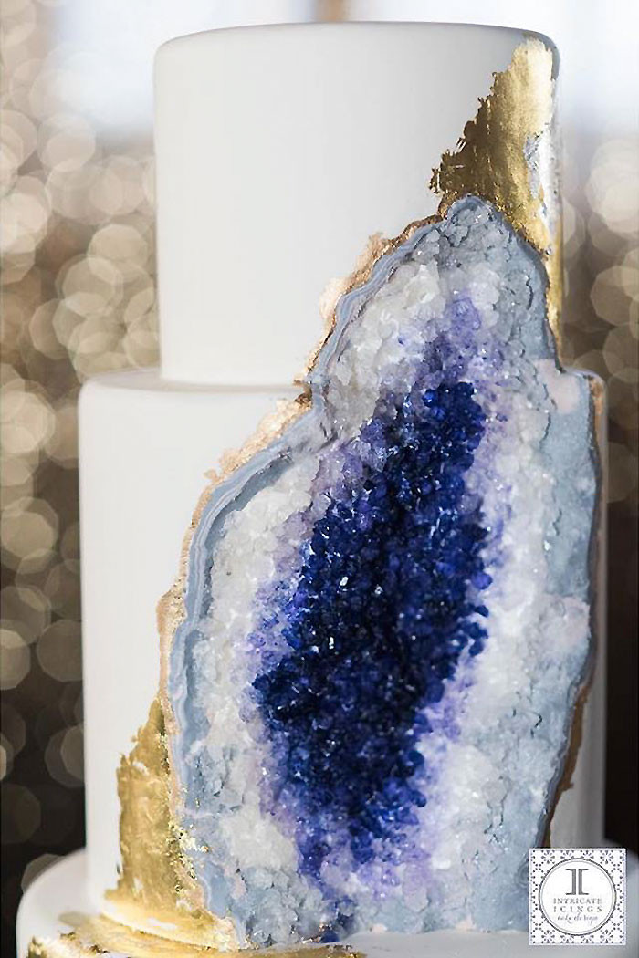 Geode Wedding Cakes
 Amethyst Wedding Cake Whose Baker Was Clearly Under A Lot