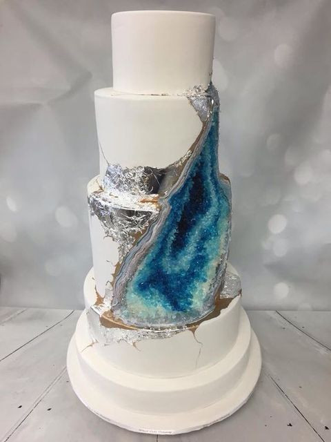 Geode Wedding Cakes
 57 Trendy And Chic Geode Wedding Ideas