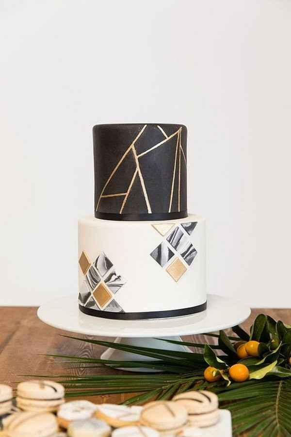 Geometric Wedding Cakes
 40 Chic Geometric Wedding Ideas for 2018 Trends Page 5