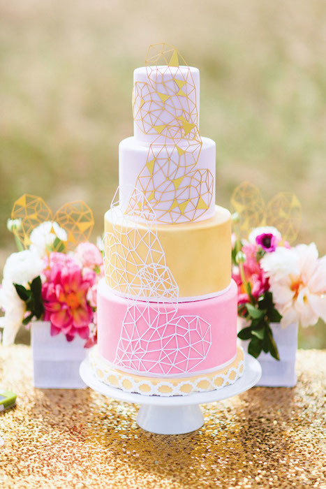 Geometric Wedding Cakes the Best 11 Amazing Geometric and Mosaic Wedding Cakes