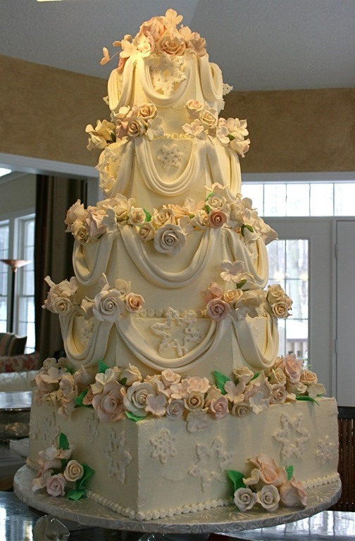 Gigantic Wedding Cakes
 93 best images about Cake fabric folds on Pinterest