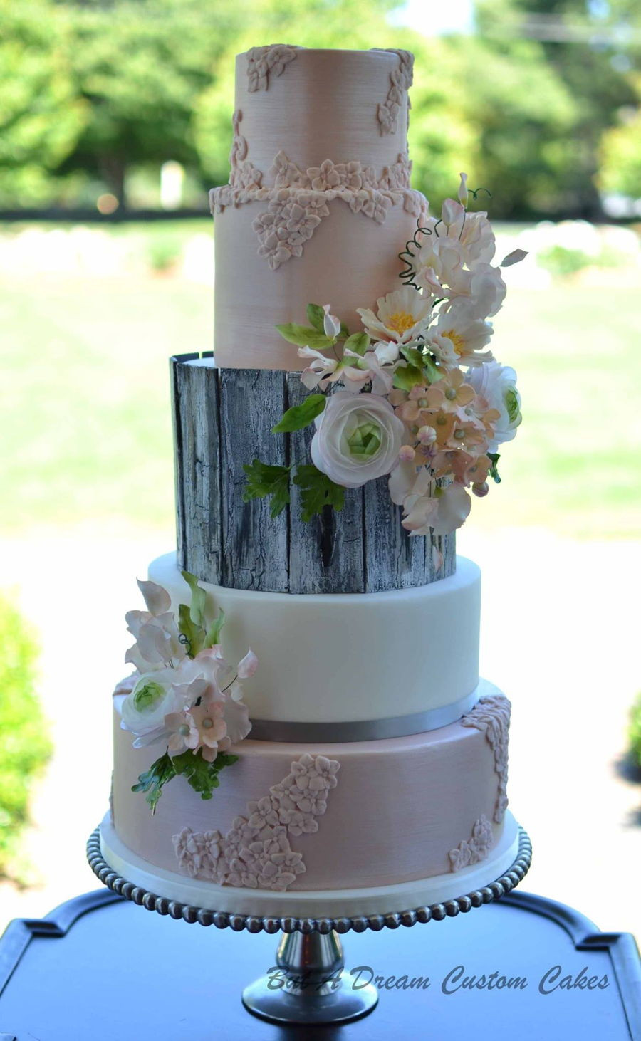 Glam Wedding Cakes
 Rustic Glam Wedding Cake CakeCentral