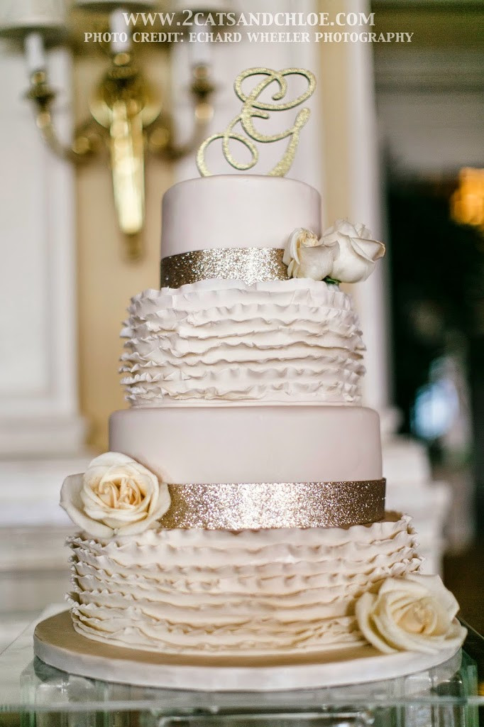 Glam Wedding Cakes
 Wedding Details Classic Glam with a Dash of Fun 2 Cats