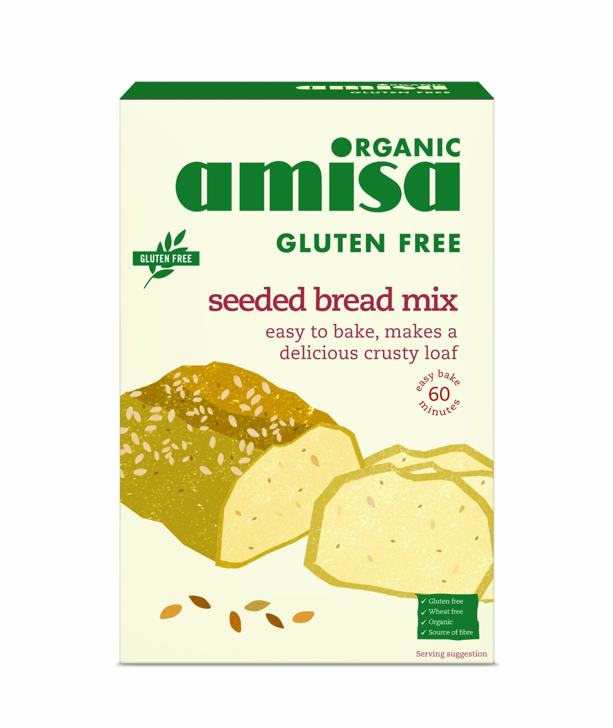 Gluten Free Organic Bread
 Amisa Seeded Bread Mix Gluten Free Organic Ve arian