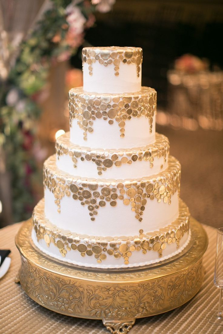 Gold Wedding Cakes
 17 Best images about Gold wedding cakes on Pinterest